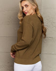 Zenana Button Down Cardigan in Olive