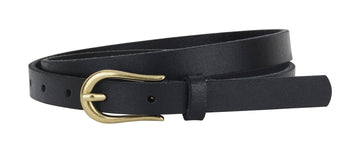 Most Wanted USA - Basic Skinny Equestrian Buckle Leather Belt