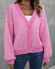 Heathered Lantern Sleeve Cardigan