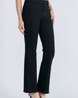 Side Slit Black Bootcut Jeans by Hidden